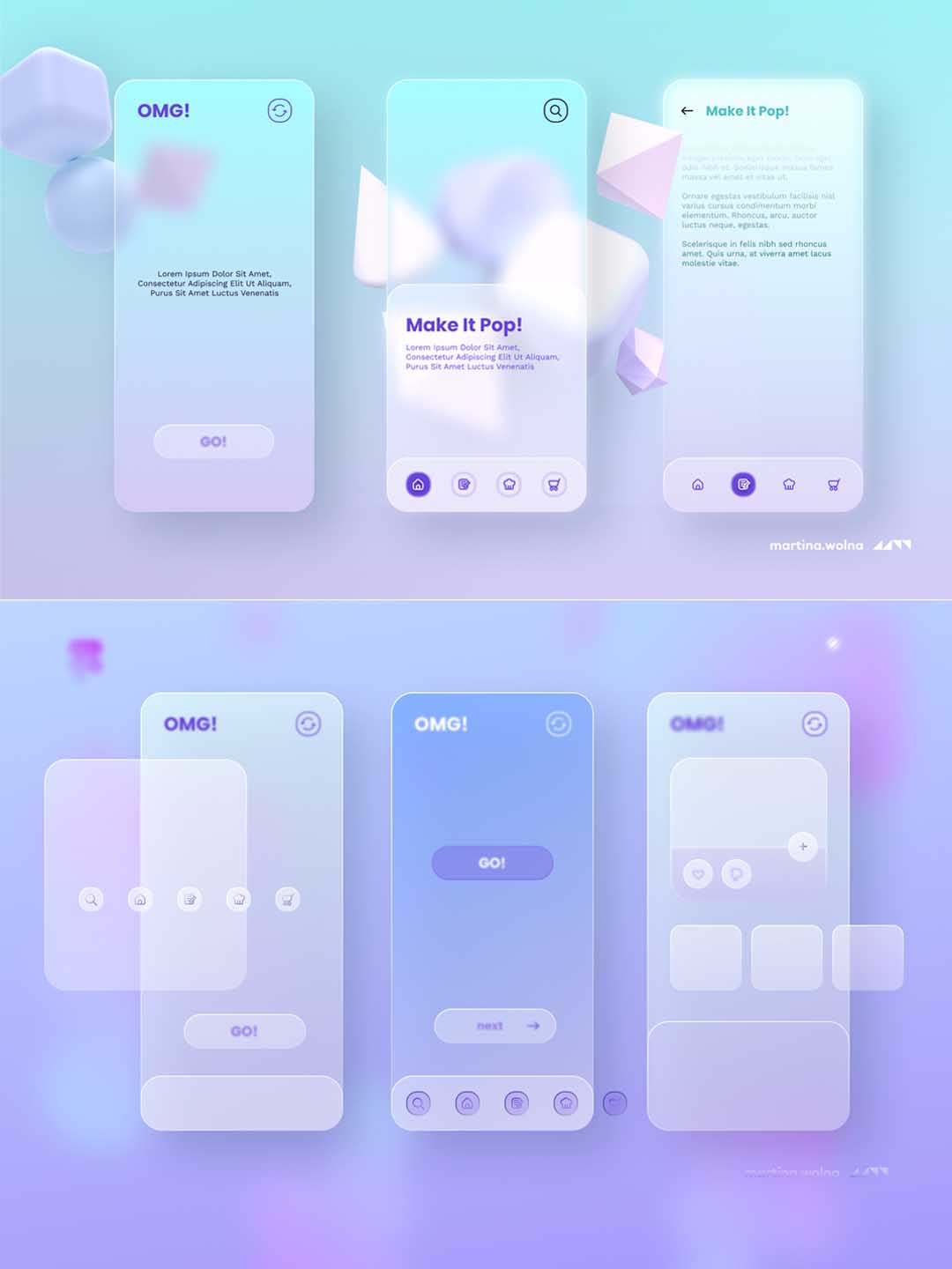 3D插画餐厅手机App UI figma资源素材