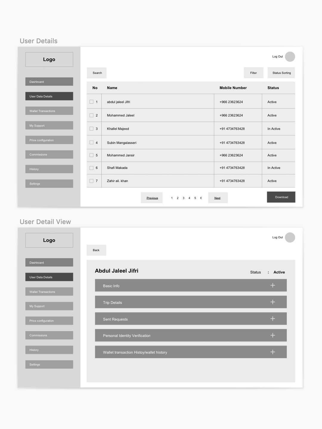 B端设计后台管理低保真原型图| 后台线框图