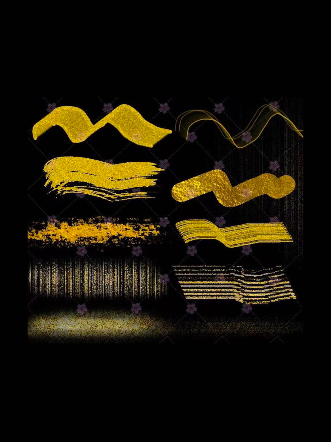 国潮金箔烫金笔刷56款,国潮用金箔点缀美翻了